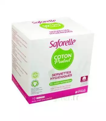 Saforelle Coton Protect Serviette Jetable Avec Ailette B/10 à L'ISLE-SUR-LA-SORGUE