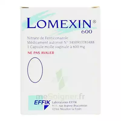 Lomexin 600 Mg Caps Molle Vaginale Plq/1 à L'ISLE-SUR-LA-SORGUE