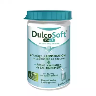Dulcosoft 2 En 1 Constipation Et Ballonnement Poudre à Diluer Fl/200g à L'ISLE-SUR-LA-SORGUE